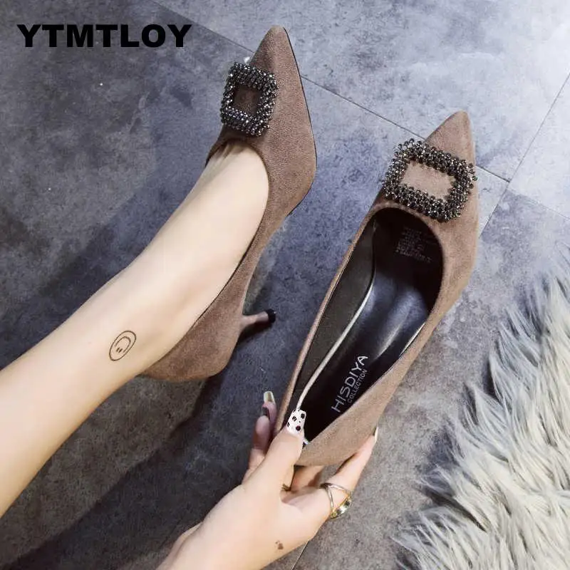 Туфли лодочки женские замшевые заостренный носок высокий каблук топ сайдеры