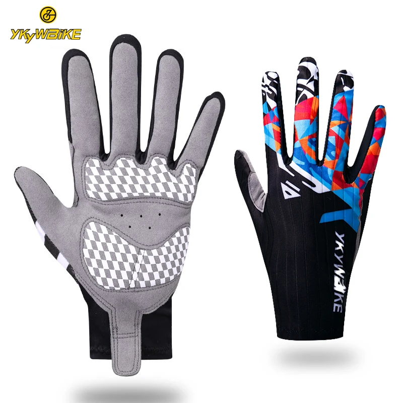 YKYWBIKE Guantes Ciclismo MTB велосипедные перчатки полный палец теплые зимние велосипедные перчатки противоскользящие велосипедные перчатки аксессуары для мужчин и женщин