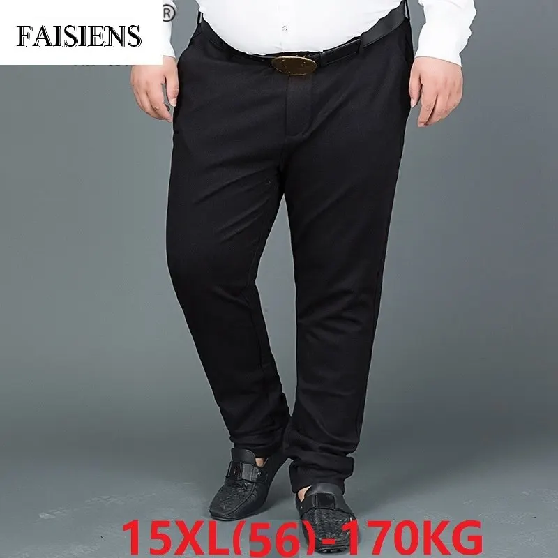Формальные мужские брюки размера плюс 8XL 9XL 10XL 12XL 14XL 15XL прямые деловые 48 50 52 54 58