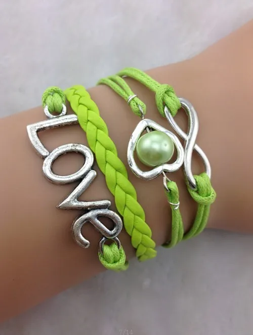 1 шт. невесты подарки сестры белый чистый браслет Бесконечность в форме сердца с