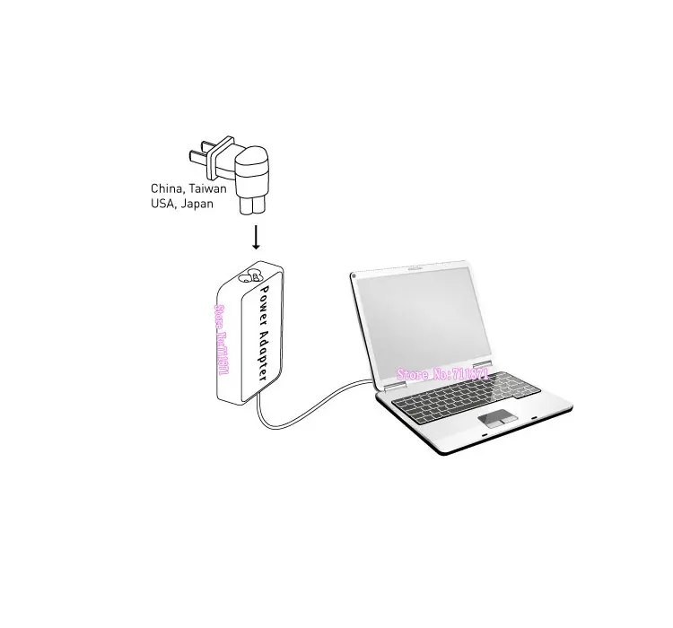 Адаптер для ноутбука с разрешением от 2P до 3 P|travel plug|plug adapterus plug adapter |