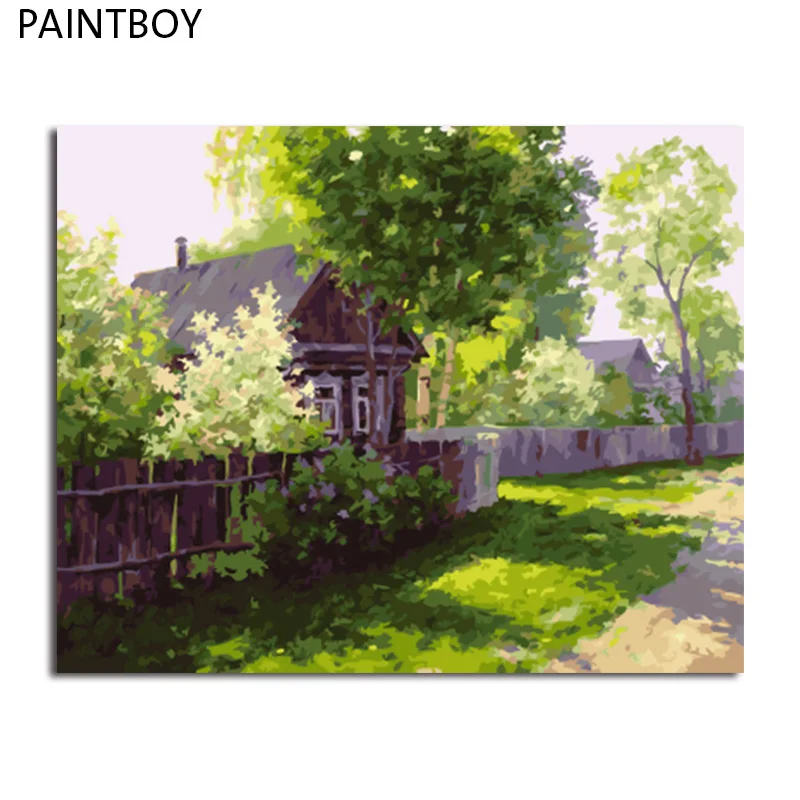 PAINTBOY изображения пейзажей в рамке живопись по номерам живопись и каллиграфия DIY Раскраска по номерам на холсте