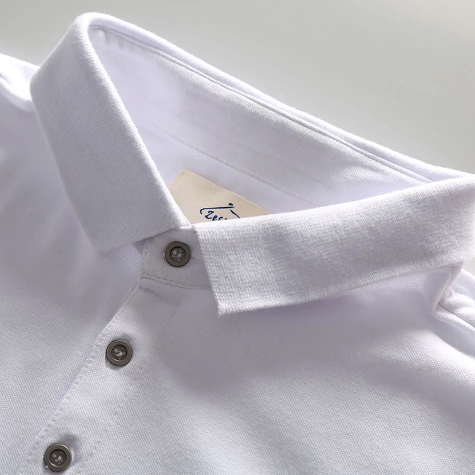 Мужская приталенная рубашка поло повседневная однотонная хлопковая с коротким