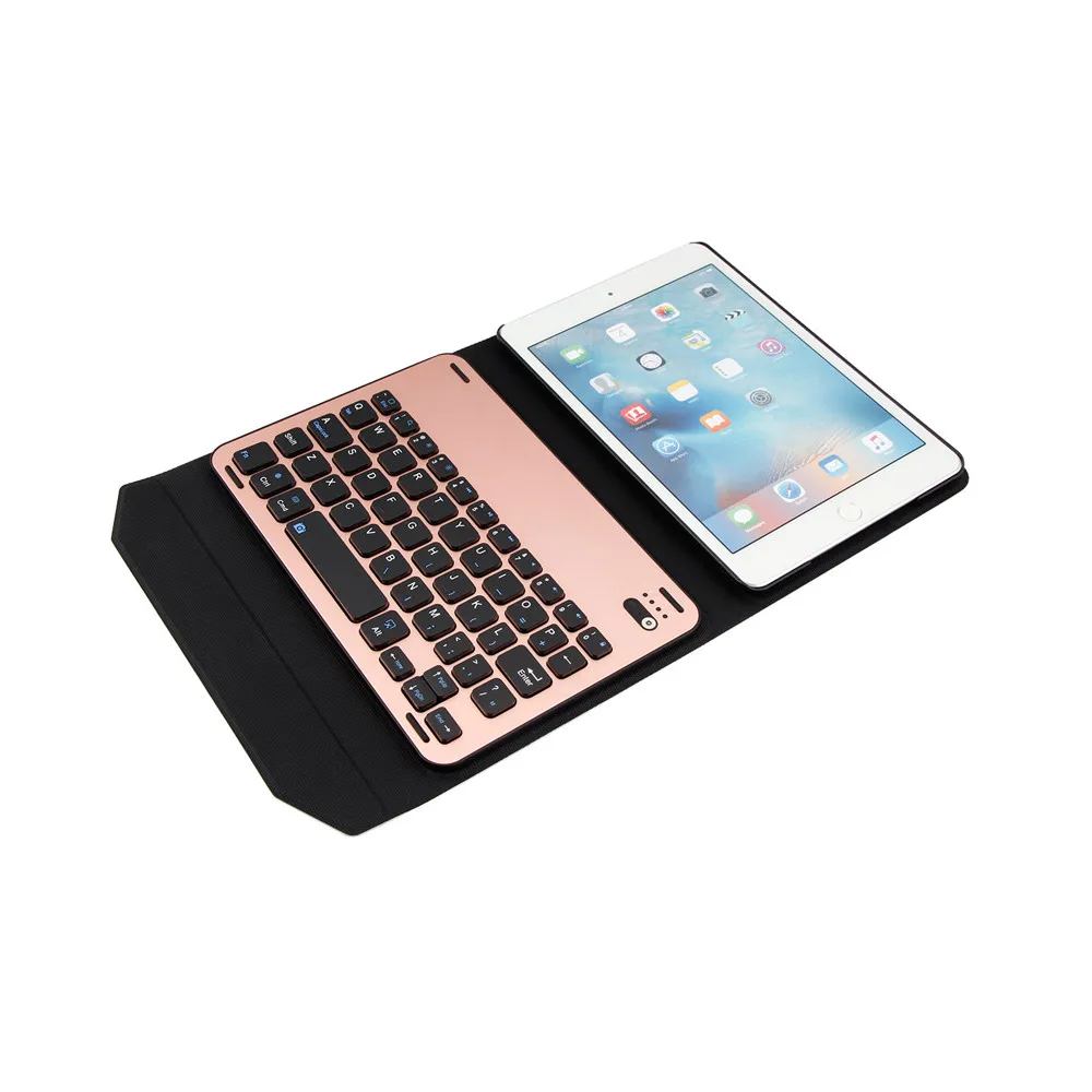 OMESHIN ультра Алюминий Bluetooth клавиатура с кожаный чехол для нового Ipad Smart ультра-тонкий Bluetooth клавиатура для Ipad Mini 4 118A