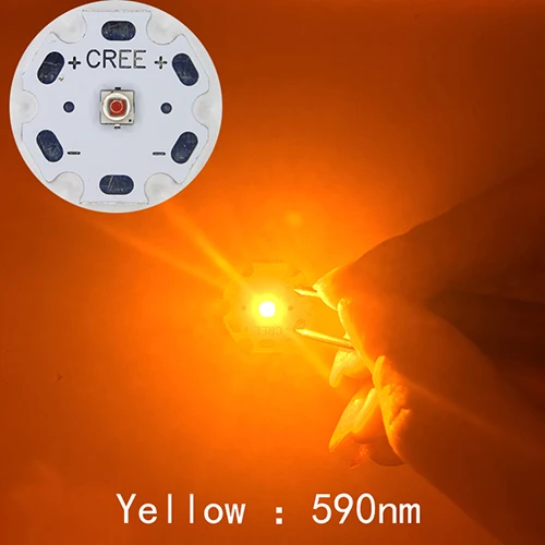 Цвет: желтый 5 шт./10 шт. Cree XLamp XPE2 XP-E2 R3 холодный белый теплый белый нейтральный белый красный зеленый синий 1 Вт~ 3 Вт 3000 К светодиодный светильник-диод с печатной платой - Испускаемый цвет: Цвет: желтый