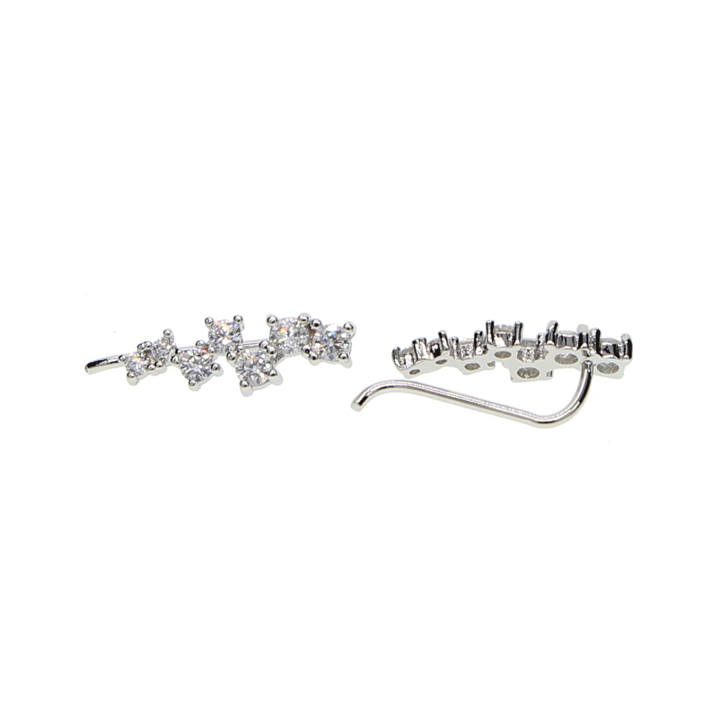 Женские серьги подвески с фианитом Серебристые ААА + длинные 2018|designer earrings|earrings