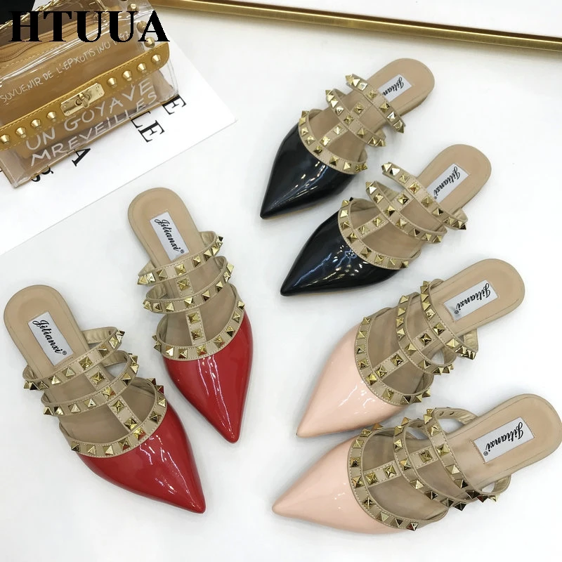 HTUUA/Новинка 2019 года летние шлепанцы на плоской подошве женские фирменные