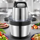 Многофункциональная электрическая мясорубка, 220 В, 6 л, нержавеющая сталь