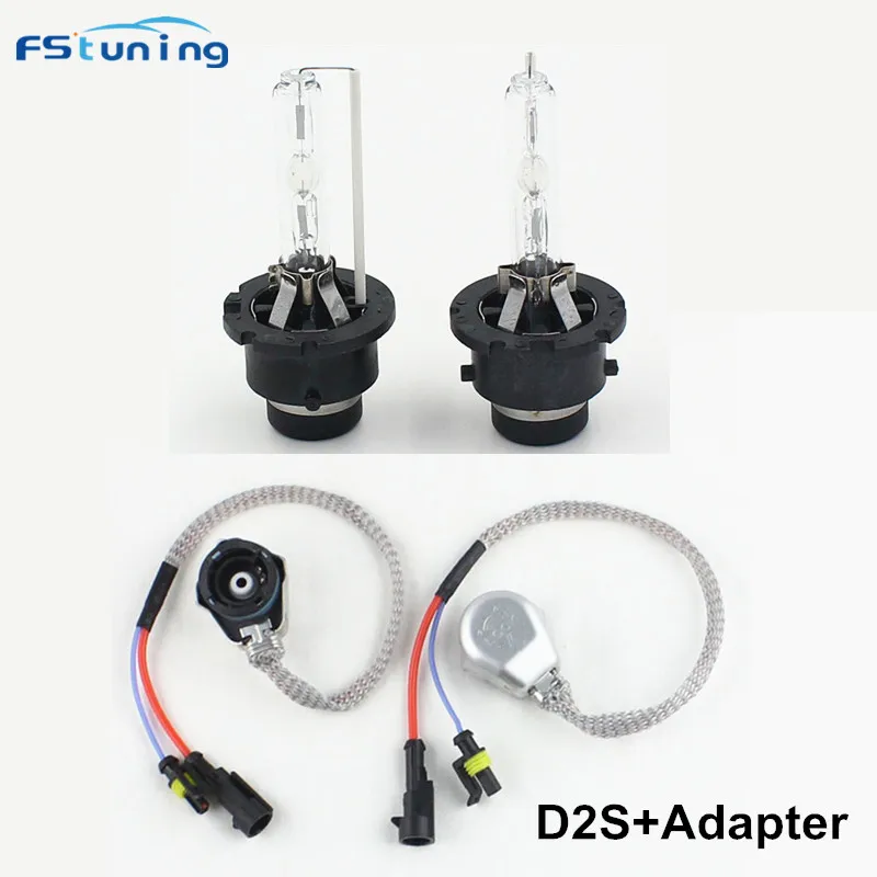 FSTUNING 12V 35 W D2S ксеноновых фар автомобиля противотуманных AMP разъем адаптера 4300 K 5000