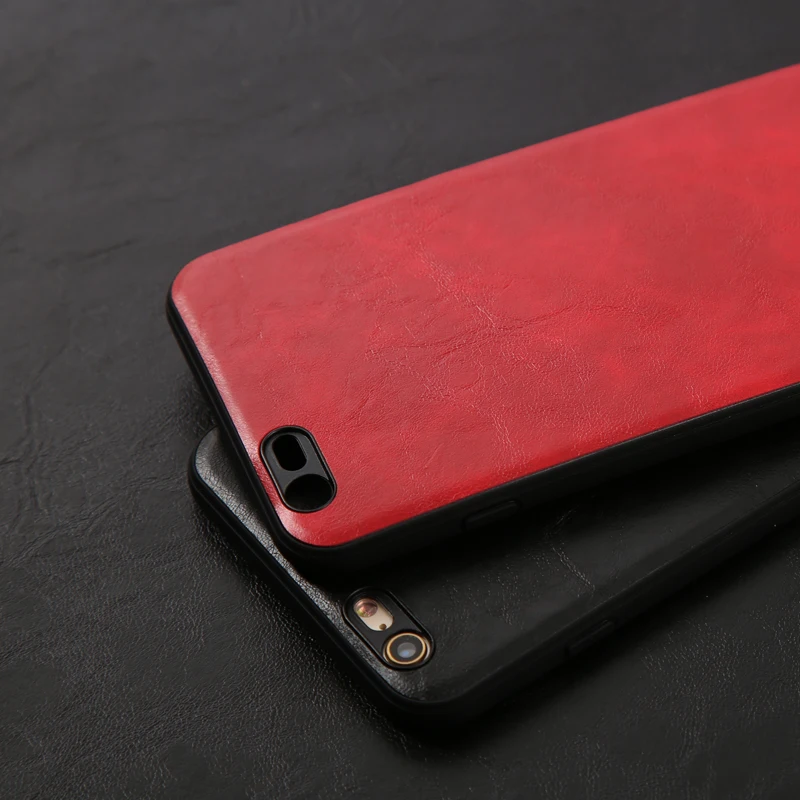 Телефон случаях чехол для iPhone 6 6S Plus Искусственная кожа масло воск мягкий кожаный