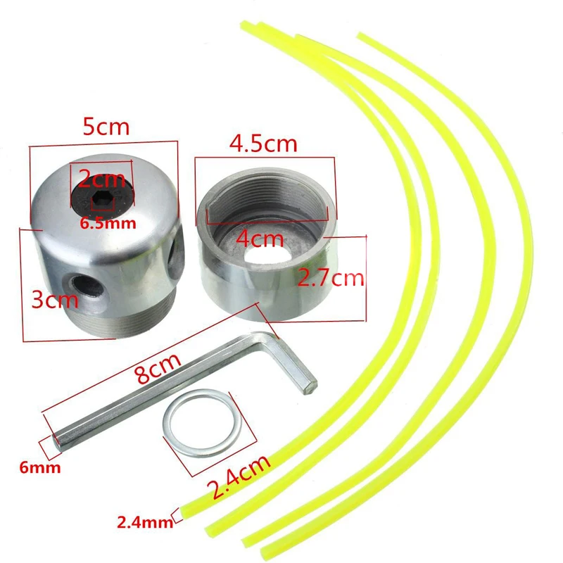Новая алюминиевая Головка триммера для травы с 4 линиями головка кустореза