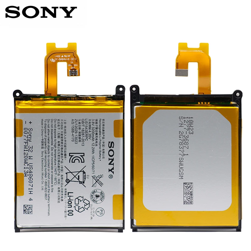 Оригинальный аккумулятор для телефона Sony LIS1543ERPC Xperia Z2 L50w Sirius SO-03 D6503 D6502 3200 mAh