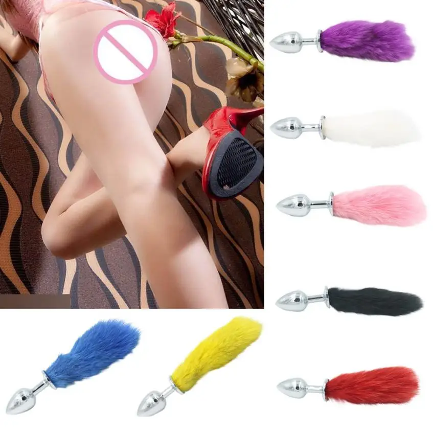 2018 Горячая Анальная пробка из алюминиевого сплава с кроличьим хвостом анальные