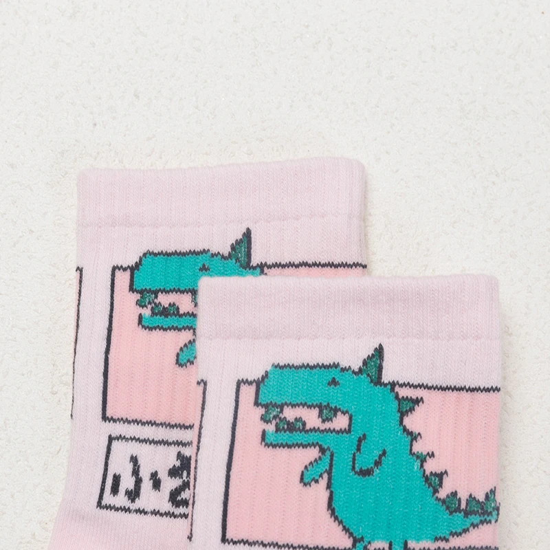 Japan Harajuku Women Cute Cartoon Animal Dog Dinosaur Cat Cotton Socks Long Winter Socks Women's Winter Socks Men's Socks Cotton