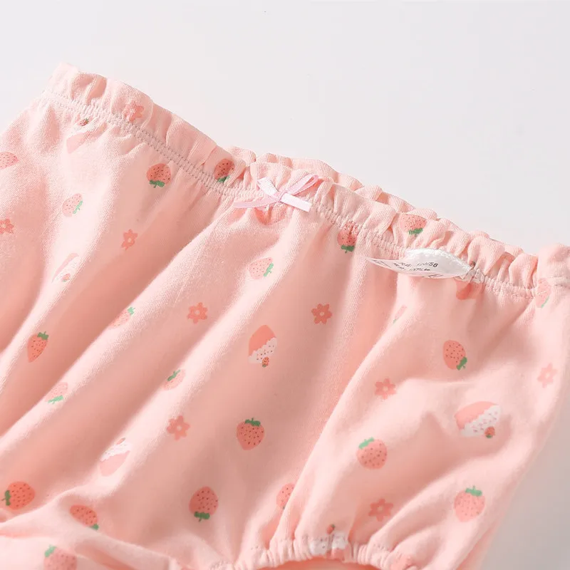 3 шт./партия класс штаны для девочек чистый хлопок торт принт клубники хлеб
