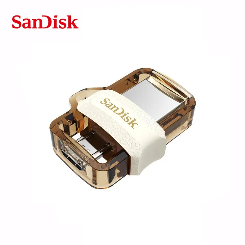 100% Оригинальные Подлинная sandisk SDDD3 двойной флэш накопитель USB OTG 64 ГБ 32 Ручка