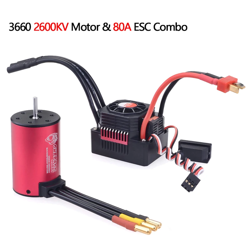 3660 водонепроницаемый Combo 5,0 мм вал бесщеточный двигатель w/80A ESC для RC 1/10 GTR/Lexus 3S RC Drift гоночный автомобиль превосходит хобби - Цвет: 3660 2600KV 80A