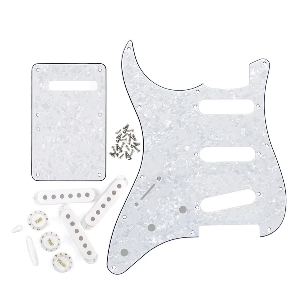 Набор левшей 11 Отверстие накладка на гитару SSS задняя пластина пикап крышки 50/52/52