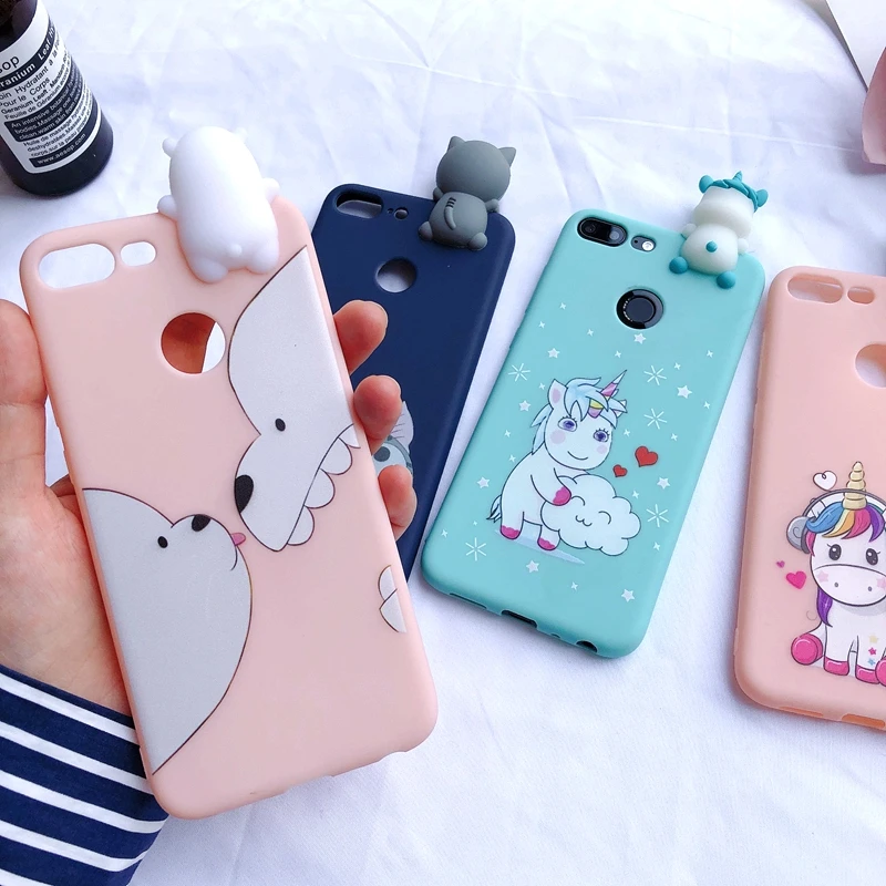 7 Y5 Y6 Y7 Prime 3D чехол для etui huawei Y7 Prime чехол Kawaii Медведь Единорог для Funda huawei Y5 Y6 Y7 Prime чехол - Цвет: 7