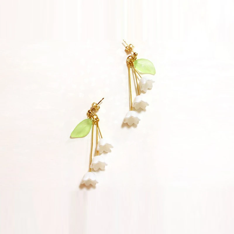 PINKSEE 1 Pair Lily Flower Earrings For Women Ear Clip Gold Color No Piercing Design Drop Ears Jewelry | Украшения и аксессуары