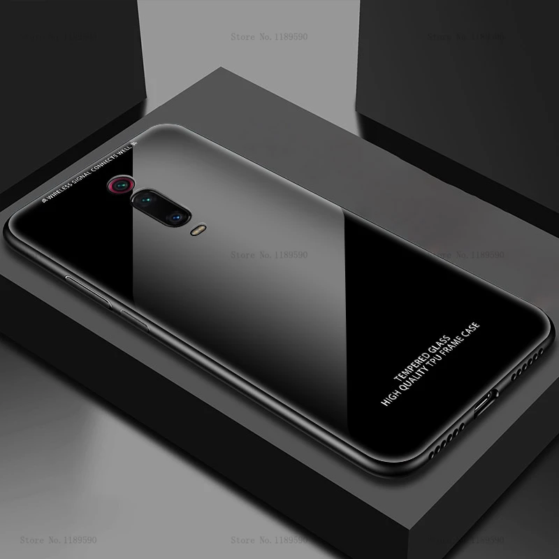 Роскошный Жесткий стеклянный чехол для Xiaomi mi 9 SE mi 9 T, силиконовая задняя крышка из ТПУ для телефона, чехол для телефона Red mi K20 Pro 7 7A Note 7 Pro mi 9t mi 9, чехол