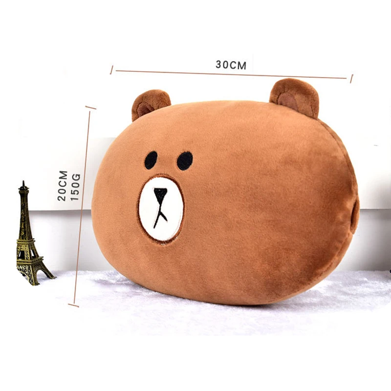Милый медведь аксессуары для салона автомобиля короткий плюшевый подголовник