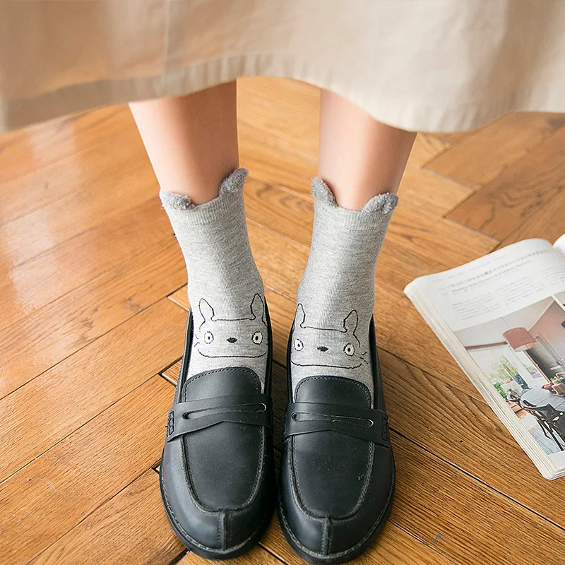 10 пар осенне зимних носков с милым рисунком Тоторо женские хлопковые носки