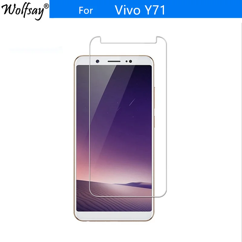 Закаленное стекло BBK Vivo Y71 2 шт. защита экрана 2.5D тонкая Взрывозащищенная пленка