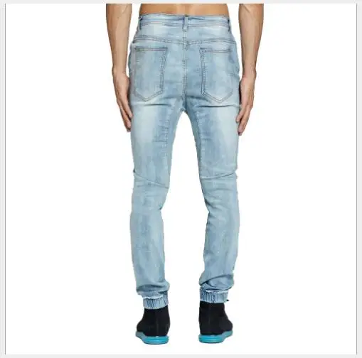 Мужские джинсы Новинка осени 2018 модные однотонные джинсовые длинные брюки с