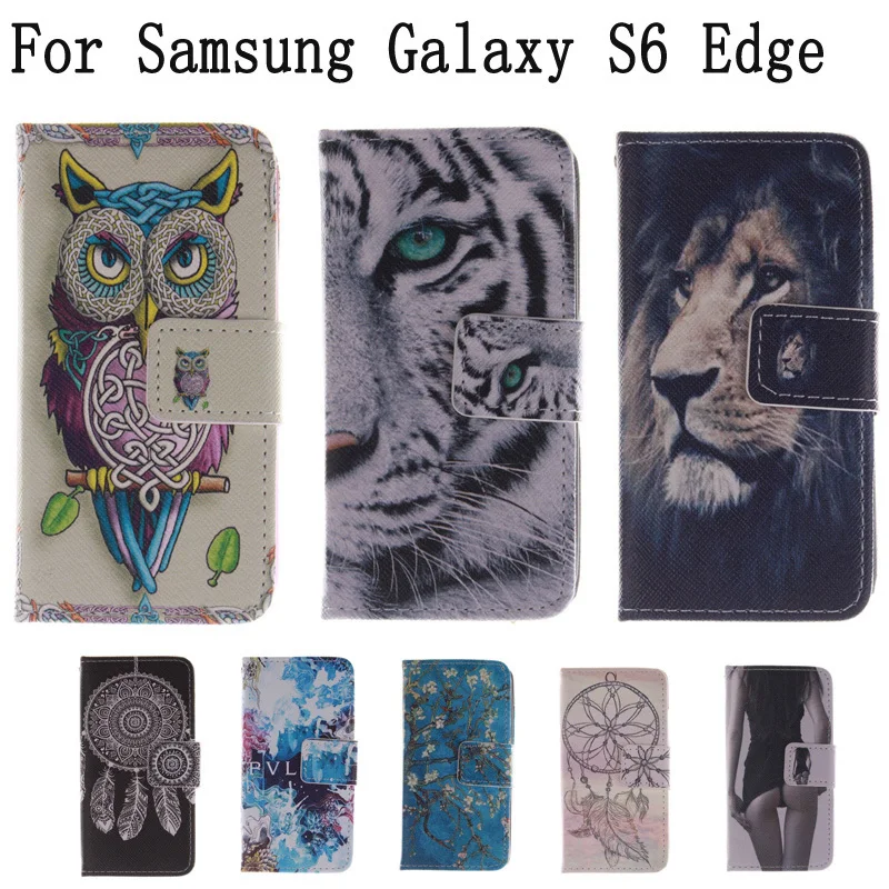 Чехол книжка для телефона из искусственной кожи + подставка держатель карт Samsung