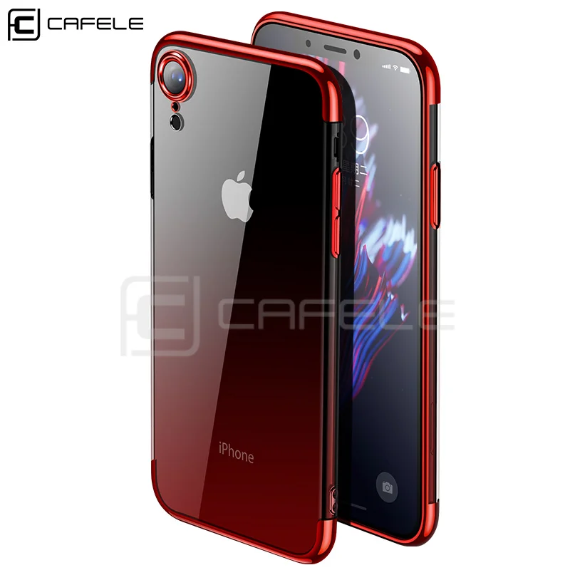 Роскошный чехол Cafele из ТПУ для телефона iPhone XR мягкий с градиентом и покрытием |
