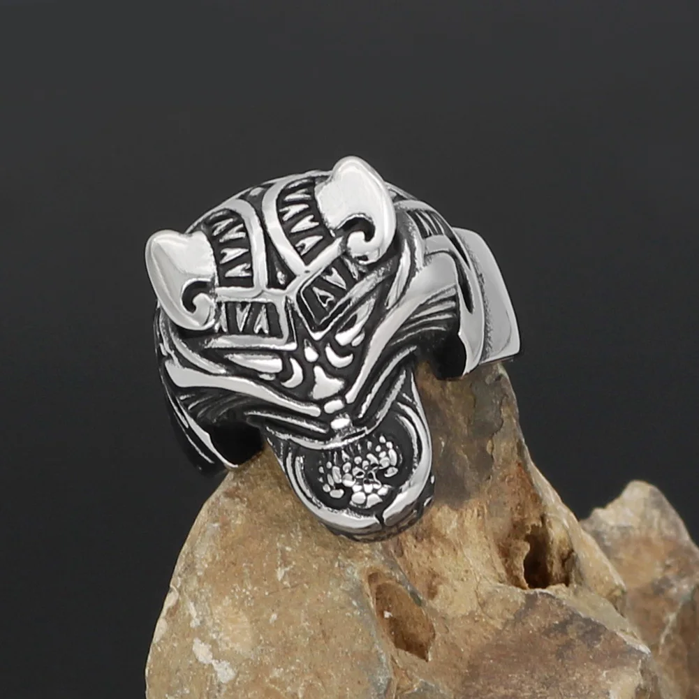 Мужское кольцо 316L из нержавеющей стали норвежский викинг odin's wolf rune vantage с