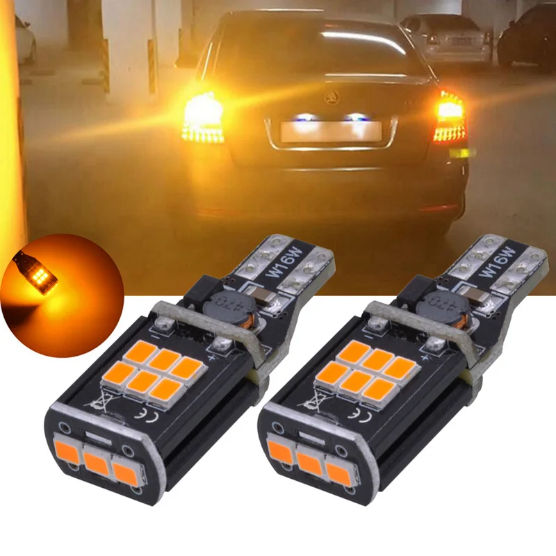 2x супер яркий T10 W5W светодиодный лампы для автомобилей 168 194 Автомобильный светодиодный Авто зазор для Чтения номерного знака, янтарный, оранжевый T15