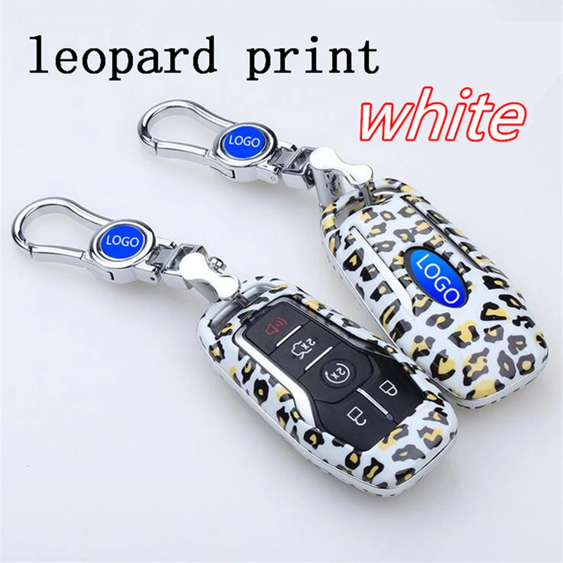 Хит продаж автомобильный чехол для ключей Ford Леопардовый принт стильный брелок