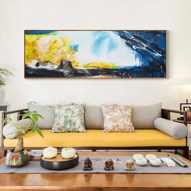 Современная Абстрактная живопись маслом на холсте плакаты и принты настенные
