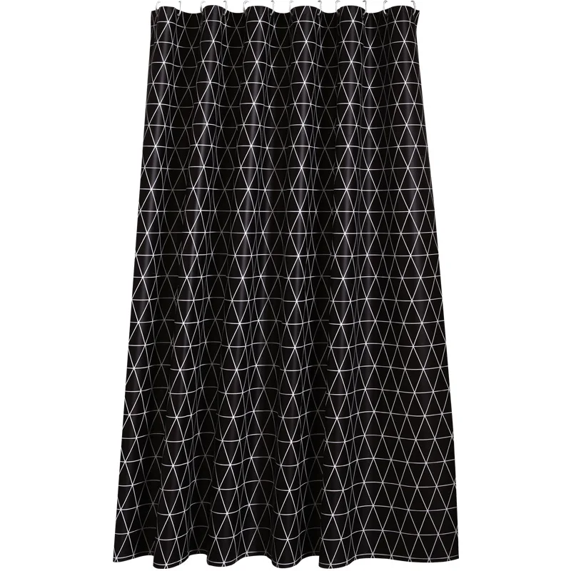 2018 черный экран для ванны с геометрическим рисунком экологически чистый PEVA