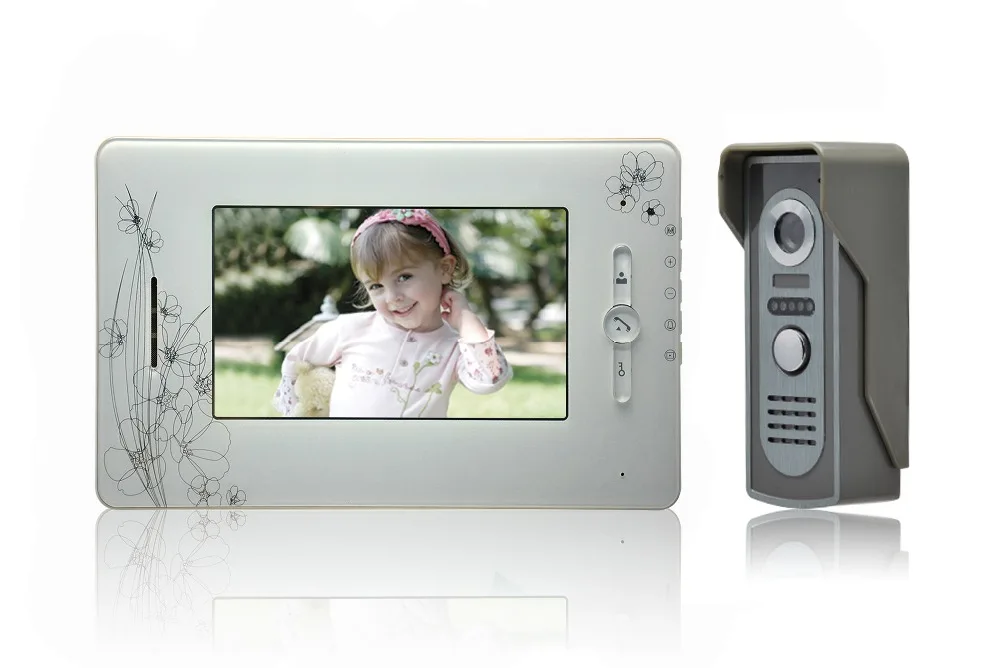 7 дюймовый ЖК дисплей 600TVL видеодомофон из цинкового сплава|video door phone|door phonedoor video