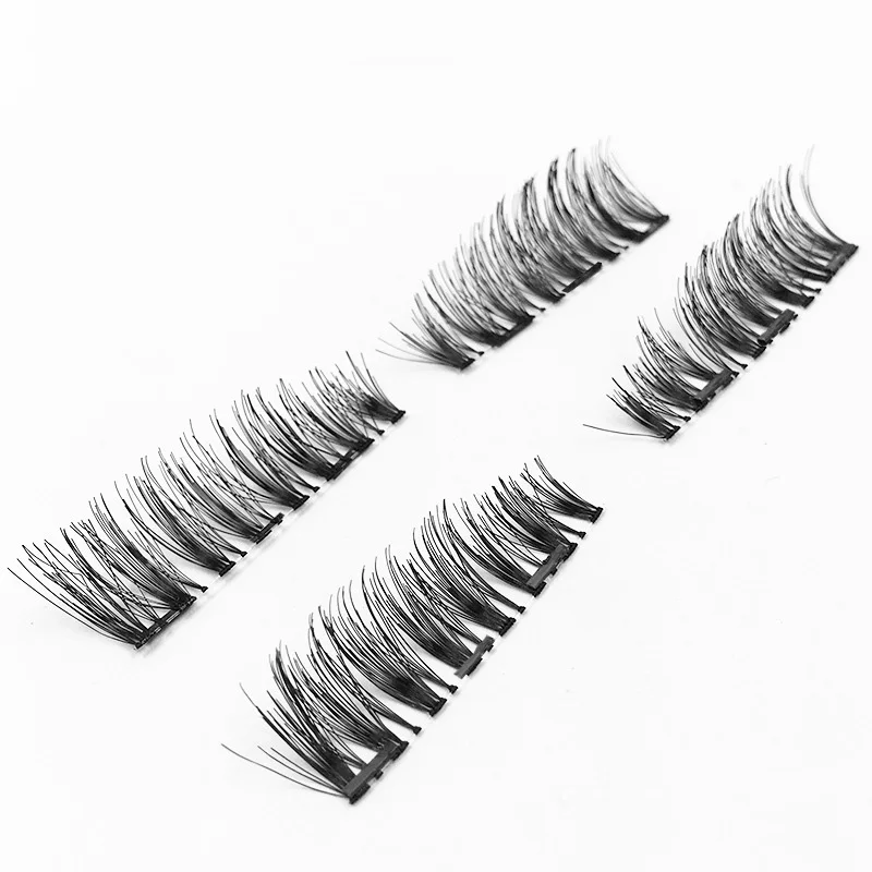 

3D Three Magnetic False fake Eyelashes Soft Natural Fashion Lashes No Glue Ultra-Thinner Magnet Eye Lashes Extension Tools C186