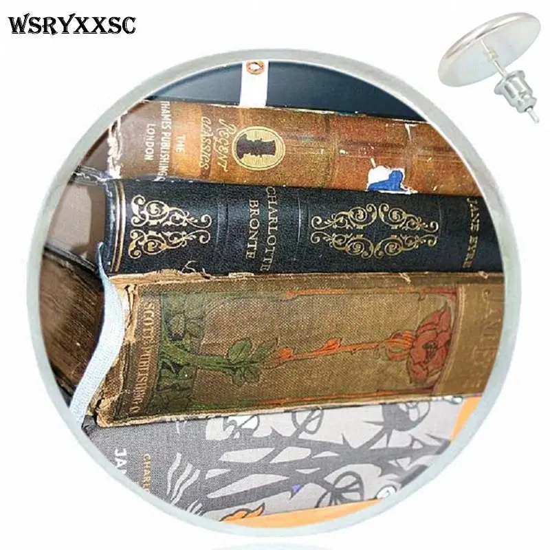 as picture EJ глазурь для женщин свадебные старинные книги старинные ювелирные изделия с бронзой/серебро/Золотой зажим серьга-гвоздик серьги - Окраска металла: as picture