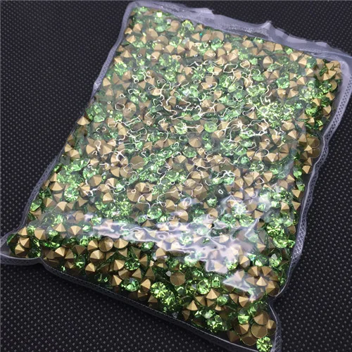 peridot Богатый Цвет SS4 ss6 SS9 SS12 SS16 SS22 SS25 ss28 ss30 ss38 точка спинка стразы стекло шатон СТРАЗА камень - Цвет: peridot