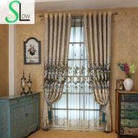 slow soul european style modern minimalist light shade cloth embroidered living room bedroom curtains curtain tulle and luxury