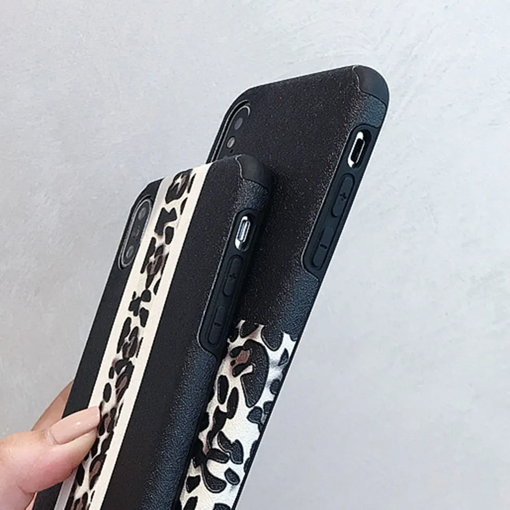 KISSCASE модный детский костюм леопардовой расцветки чехол для iPhone X XS MAX XR Зажим