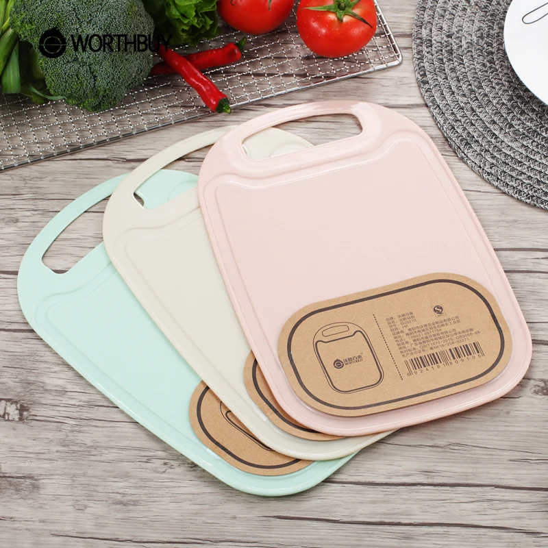WORTHBUY пластиковый разделочный блок для еды, фруктов, овощей, разделочная доска с нескользящей защитой от перелива, кухонные принадлежности