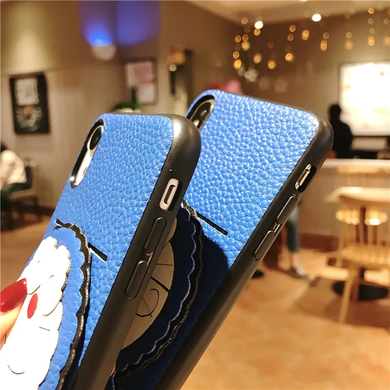 3d милый брендовый чехол для телефона Doraemon girl для Iphone X 11 pro Xs Max Xr 10 8 7 6 6s Plus, роскошный чехол из искусственной кожи