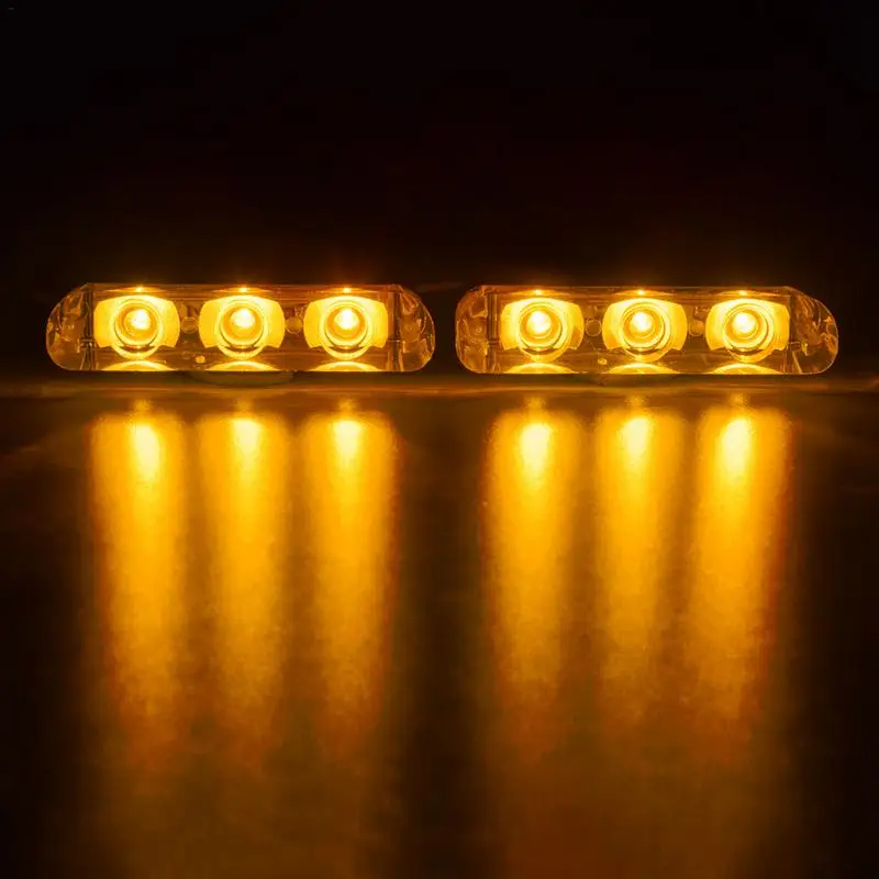 Yellow DC12V 2 светодиодный беспроводной пульт дистанционного управления вспышкой автомобильный Грузовик полицейский светильник красный и синий мигающий стробоскоп светодиодный Предупреждение светильник - Испускаемый цвет: Yellow