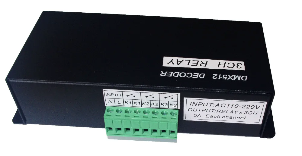 

1 pcs DMX-RELAY-3 channel relays 5A*3CH INPUT AC110V-220V relay*3CH use for led lamp led strip