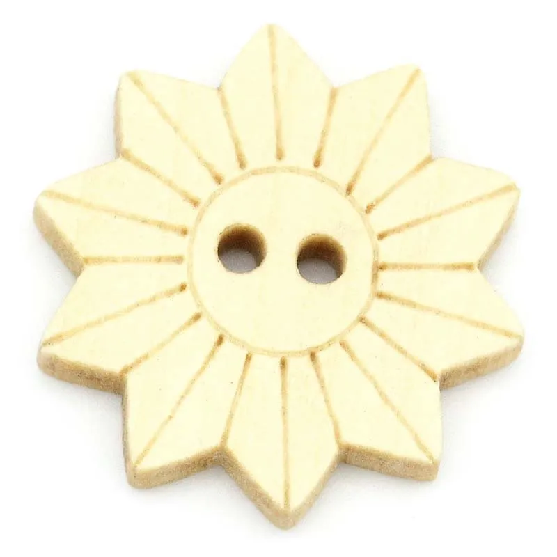 XINAHER Sunflower natural Wooden Buttons Decorative For Sewing Scrapbooking Crafts 50pcs 22x21mm | Дом и сад