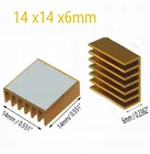 10 шт., алюминиевый радиатор для компьютера, 14 х14х6 мм
