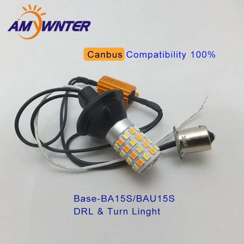 Распродажа S25 1157, двойная интенсивность 6Вт, светодиодные лампы BAY15D SMD 2835, автомобильный индикатор источник света задние лампы освещения, бренд AMYWNTER