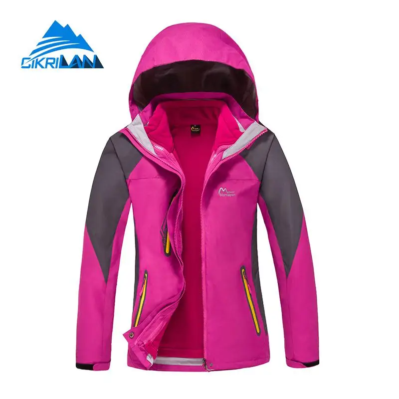 Зимняя водонепроницаемая Женская куртка 3 в 1 пальто для альпинизма уличная